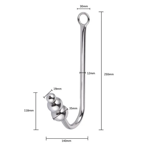 Elegant Hook Anal with Collar and Beaded 5334 Cuffs 0611